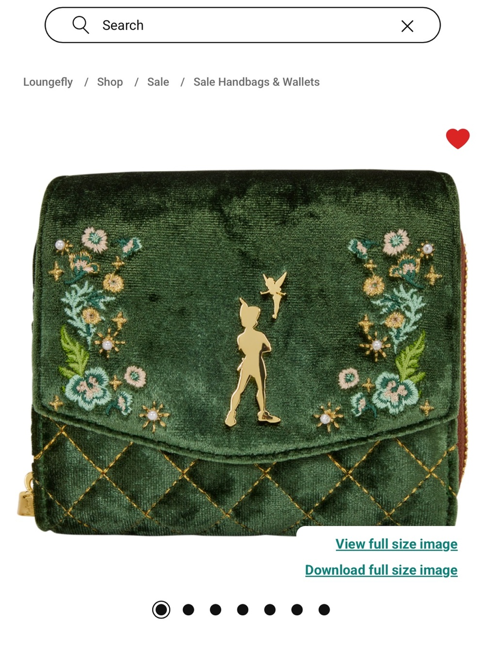 Loungefly Peter Pan Exclusive Quilted
Texture Mini Backpack, Crossbody, & Wallet - Picture 11 of 16